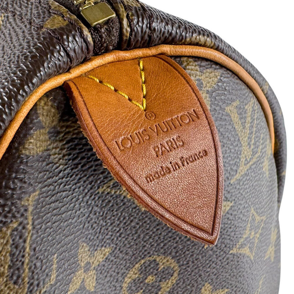 LOUIS VUITTON Brown Monogram Canvas Speedy 30 Bag - Picture 10 of 14